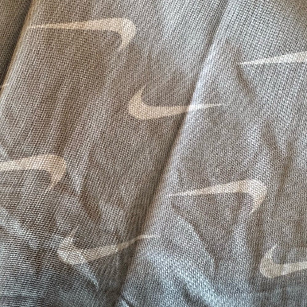 Nike Gray Short-Sleeve Button-Up with White Swoosh Print - Picture 7 of 7